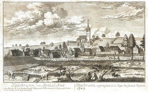 Veitsbronner Ansicht um 1743